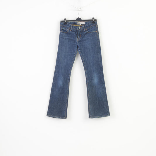 Paul Smith Pink Women 30 Trousers Denim Jeans Blue Cotton Vintage Low Waist Pants
