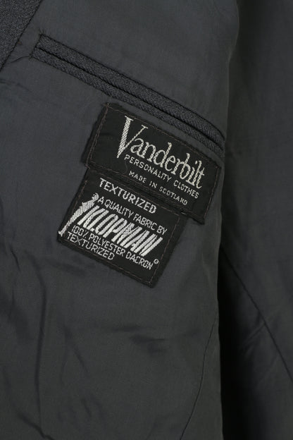 Vanderbilt Men 42 Blazer Single Breasted Charcoal Personality Clothes Jacket