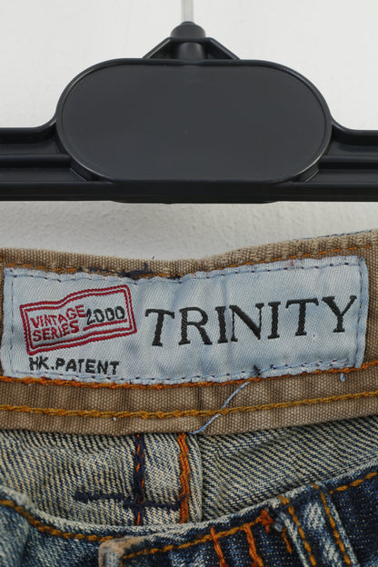 Trinity Women Trousers M Cotton Denim Light Blue Jeans Pants