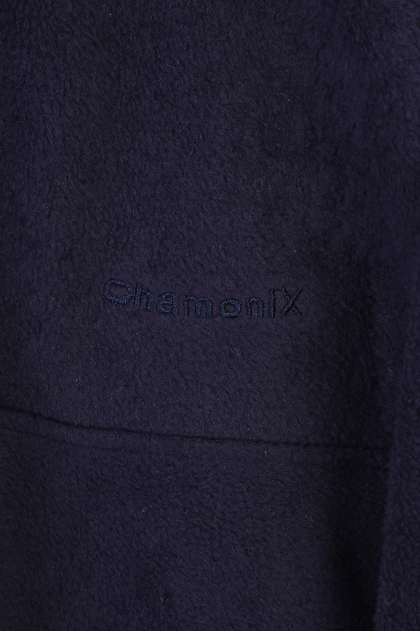 Chamonix Men L Fleece Purple Full Zipper Padded Pockets Collar Vintage Fitted Top