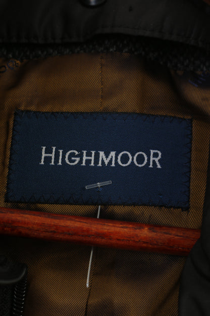 Highmoor Men 25 40 Blazer Grey Bottoms Full Zipper Collar Single Breasted Wool Vintage Jacket