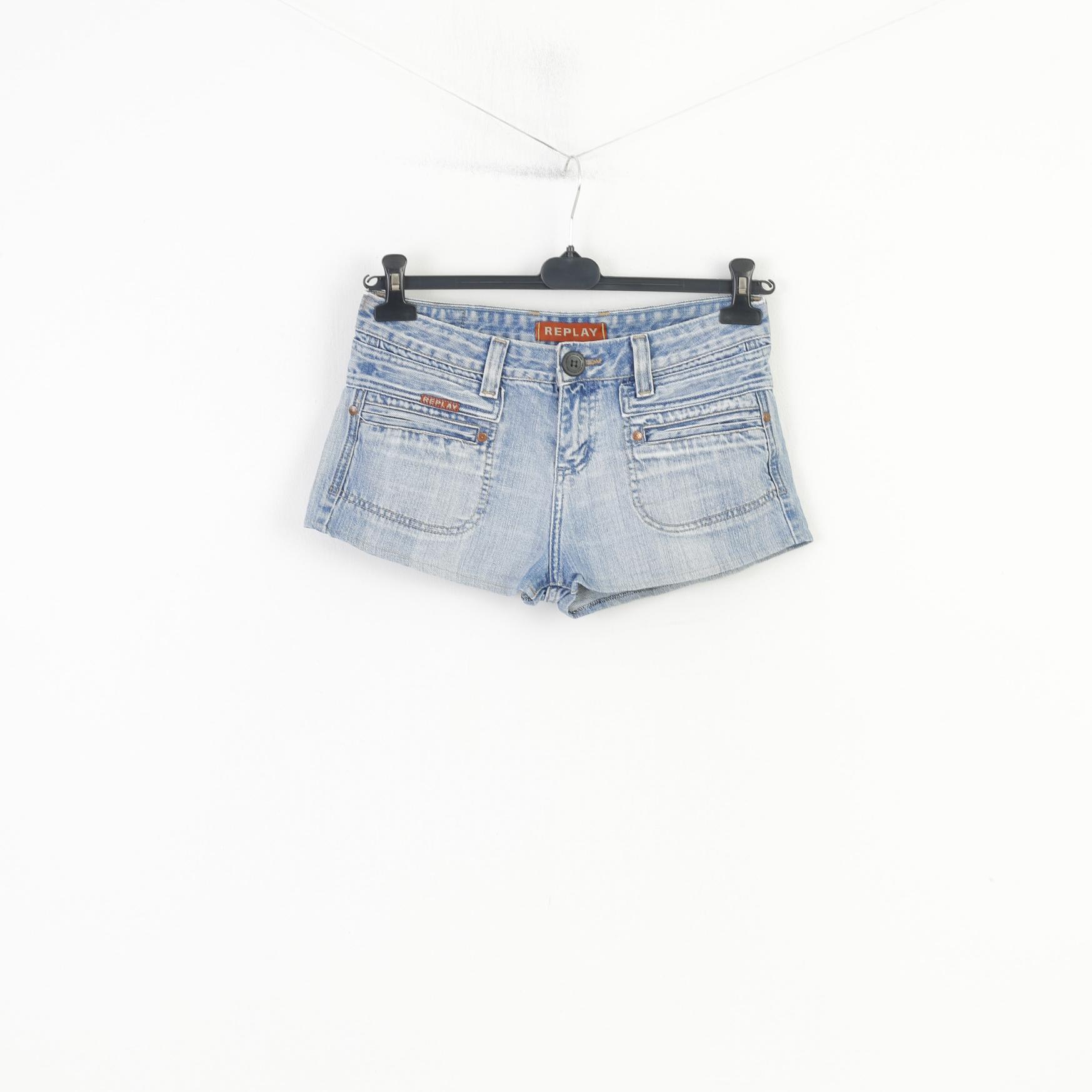 Replay Woman 30 Shorts Jeans Denim Summer Pockets Cotton Pants
