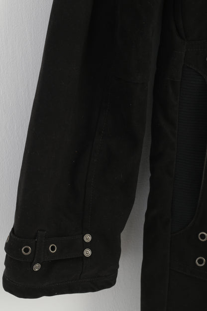 Selected Men M Jacket Black Parka Full Zipper Elegant Collar Snap Bottoms Cotton Original Handcrafted Quality Vintage Top