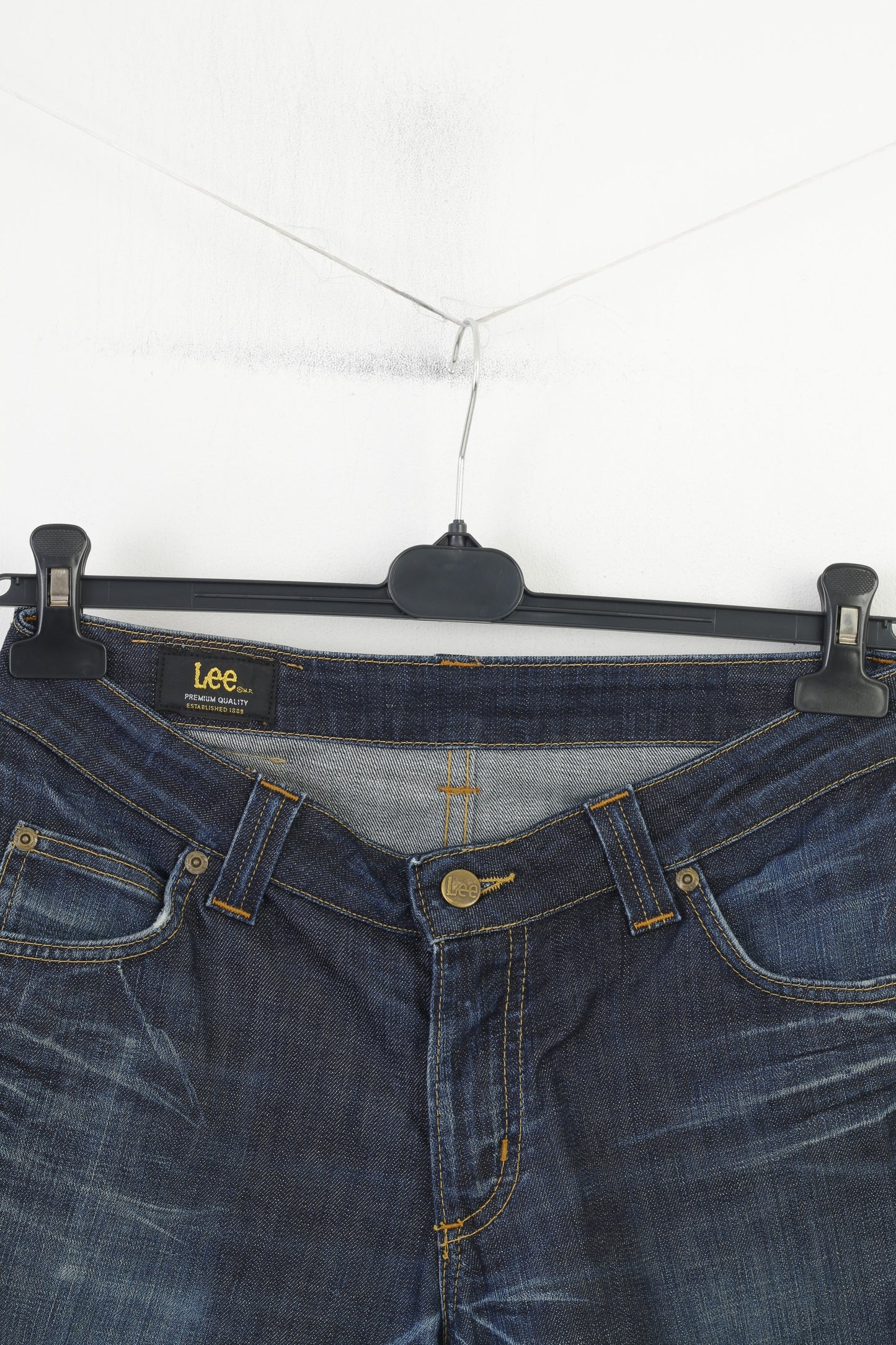 Lee Women 30 Trousers Navy Cotton Jeans Denim Premium Quality Vintage Pants