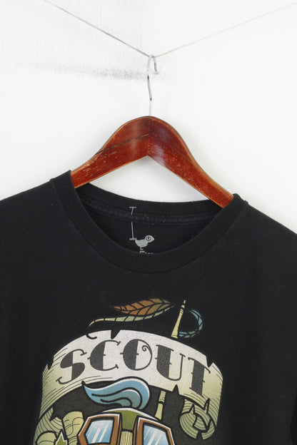 TeeFury Men S  T-Shirt Black  Cotton Scout Ordii Skull Graphic Short Sleeve Crew Neck Top