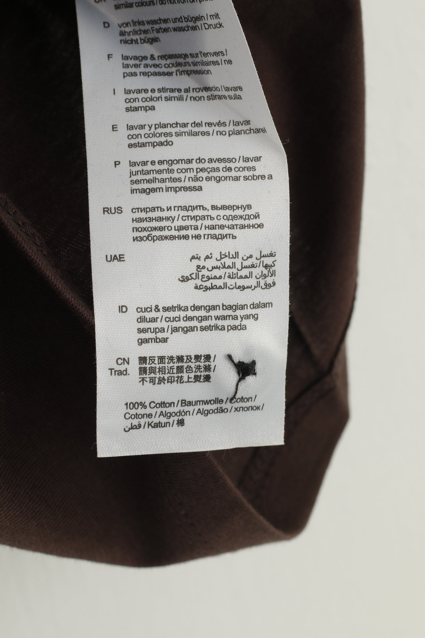 Esprit Men XL Polo Shirt Brown Checkered Cotton Detailed Buttons Classic Collar Vintage Short Sleeve  Top