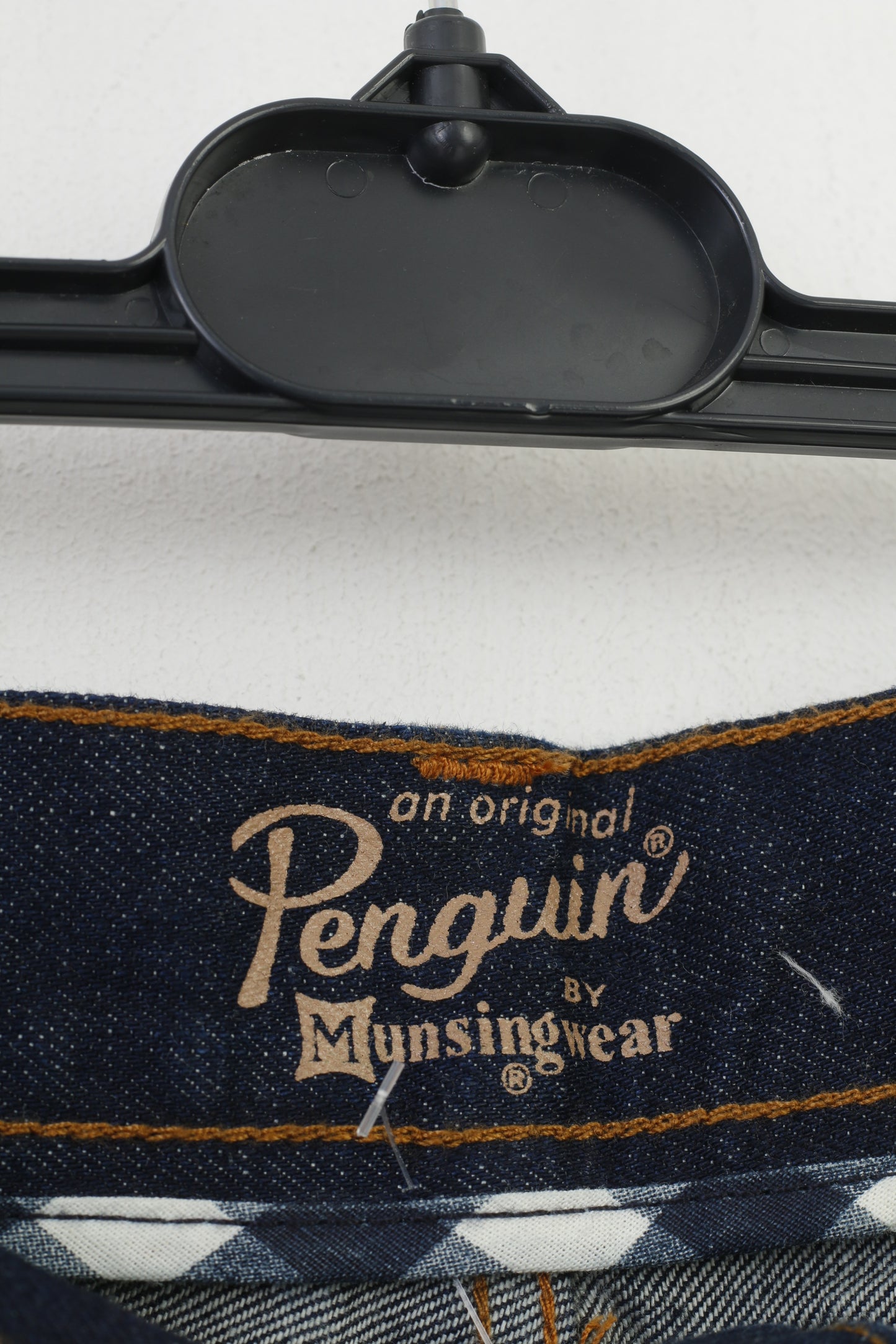 Original Penguin Men 52 Trousers Navy Cotton Jeans Denim Big Size Vintage Pants
