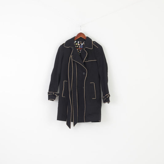 Gap S/P Women Coat Black Design dots Vintage Top