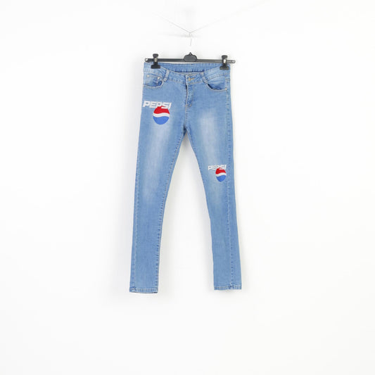 Jeans Wear Women 30 Trousers Denim Jeans Skinny Pepsi Vintage Pants