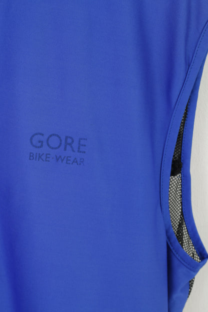 Gore Bike Wear Men XXL Vest Blue Cycling Windstopper Packable Mesh Sportswear Waistcoat