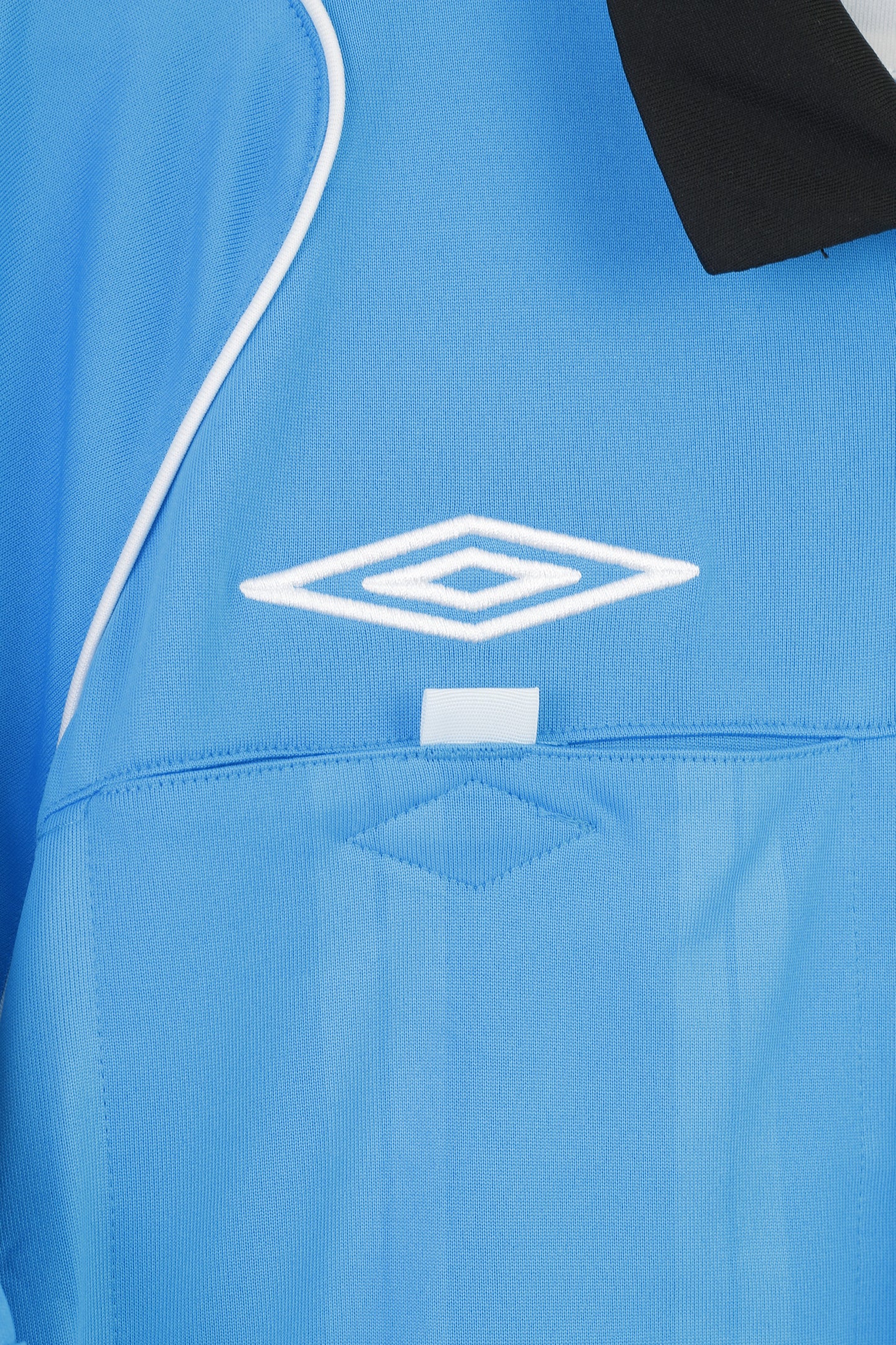 Umbro The Football League Men XL Polo Shirt Blue Premier League Jersey snap Bottoms Sport Vintage Training Sportswear Top