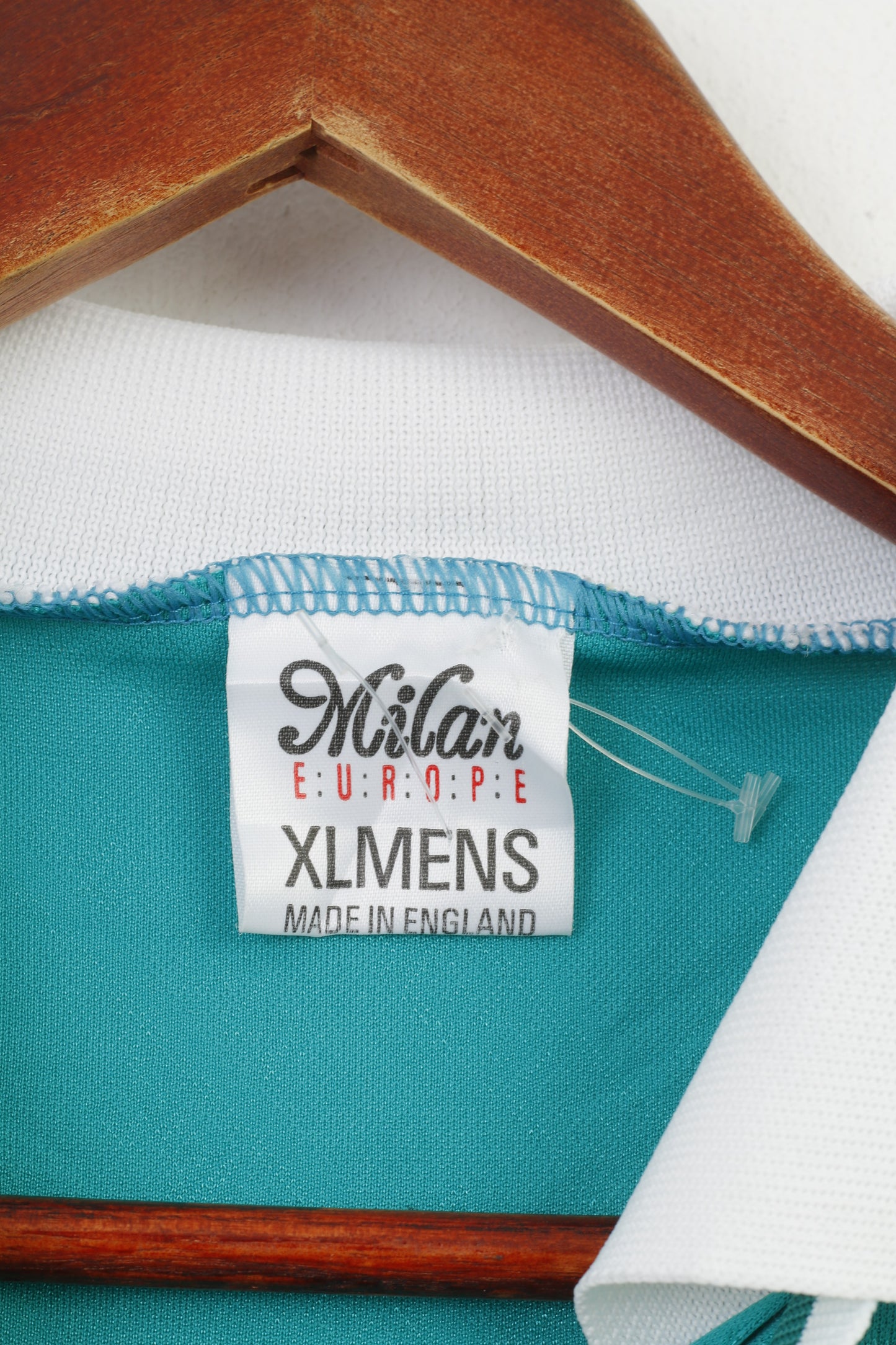 Milan Europe Men XL Shirt Green Sportswear  Img V Neck Collar Training Long Sleeve Vintage #3 Top