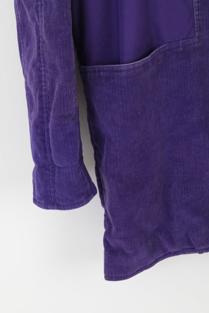 Four Seasons Of London Women 10 38 M Jacket Purple Cotton Padded Shoulder Pads Top