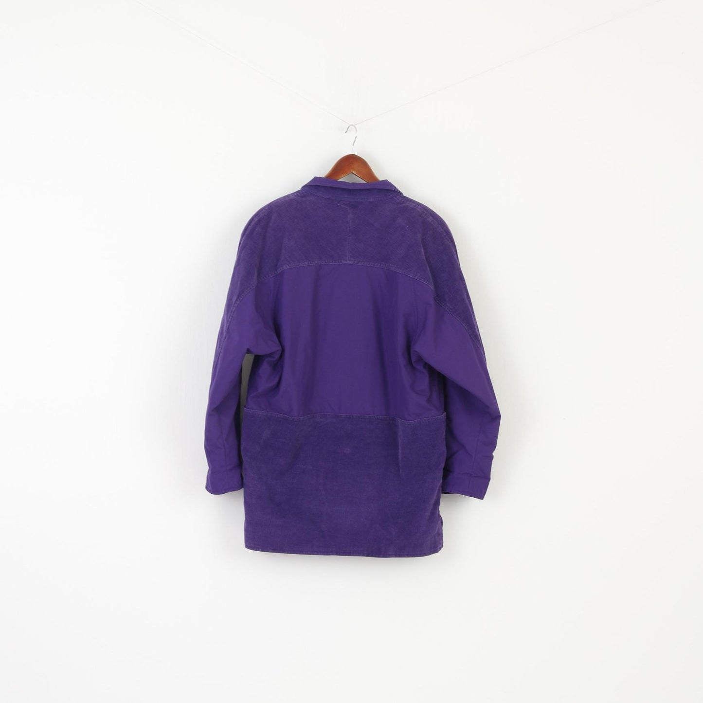 Four Seasons Of London Women 10 38 M Jacket Purple Cotton Padded Shoulder Pads Top