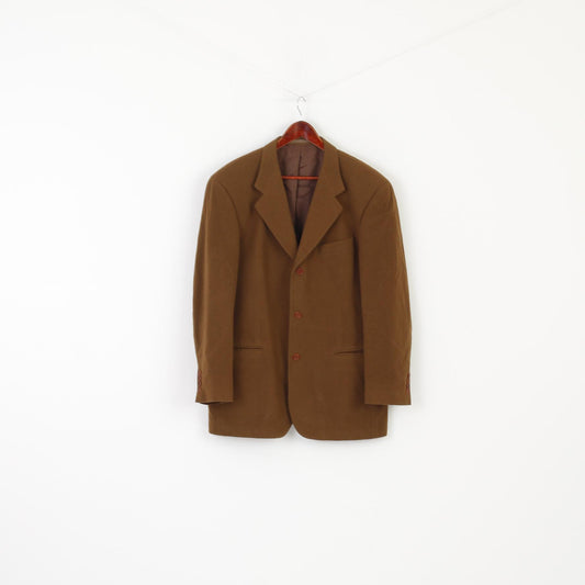 Varners Men 54 44 Blazer Brown Wool Cashmere Blend Vintage Single Breasted Jacket