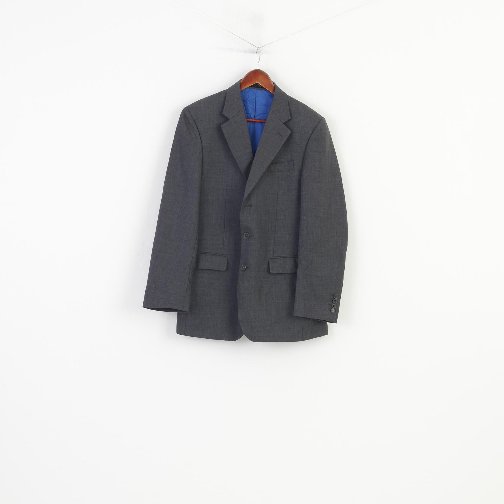 Charles Tyrwhitt Tayloring Men 40 Blazer Grey Wool Ashley Single Breas