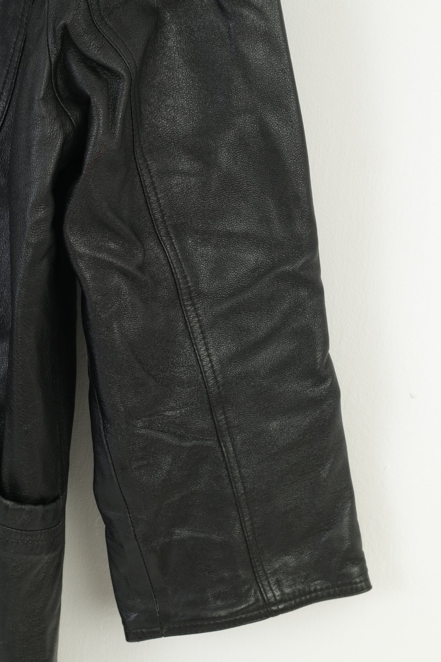 Alta Moda Women XL Jacket Black Leather Single Breasted Soft Skin Retro Italy Top