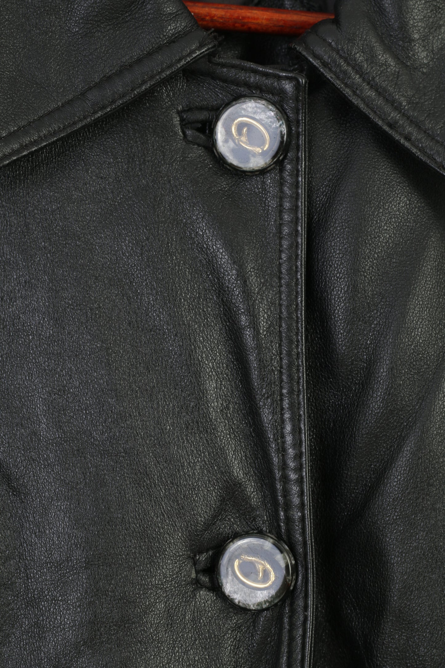 Alta Moda Women XL Jacket Black Leather Single Breasted Soft Skin Retro Italy Top