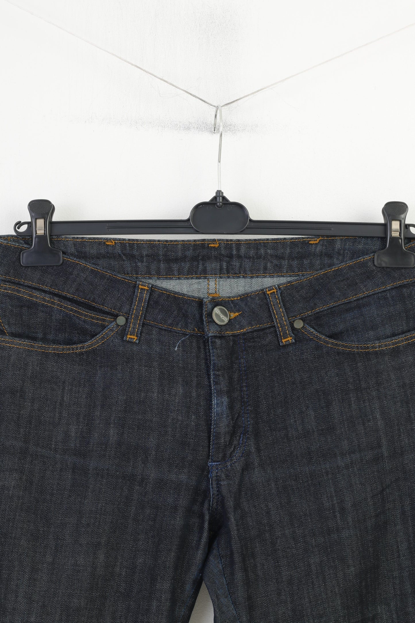 Wrangler Women 31  Jeans Trousers Navy Cotton IRIS Straight Leg Vintage Pants