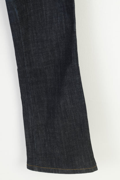 Wrangler Women 31  Jeans Trousers Navy Cotton IRIS Straight Leg Vintage Pants