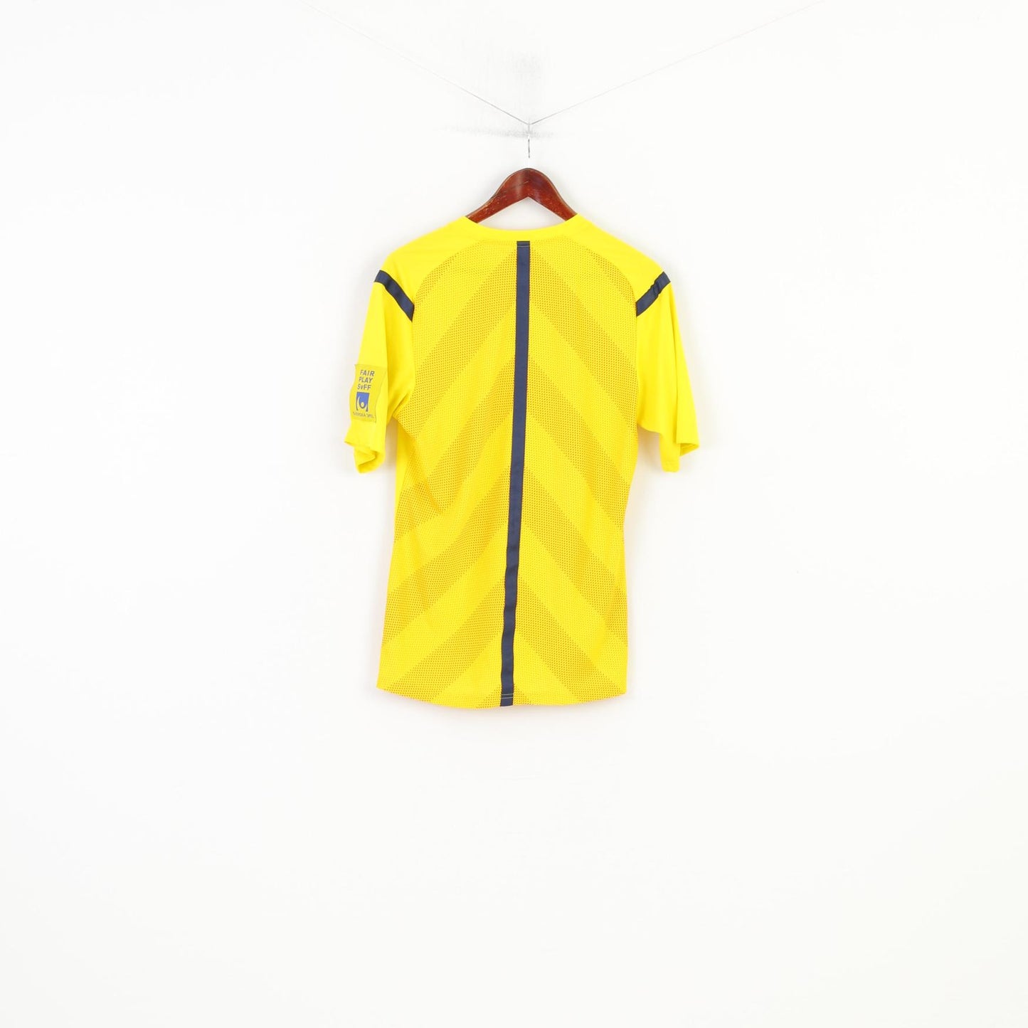Adidas  Men M Shirt Yellow Football Club Sportswear Svenska Fotbollförbundet Vintage Top