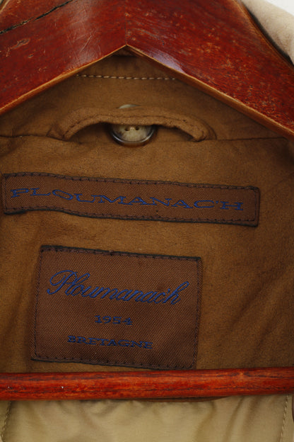 Ploumanac'h Women 8 S Jacket Retro Cotton Beige Bottoms Collar Vintage Padded  Top