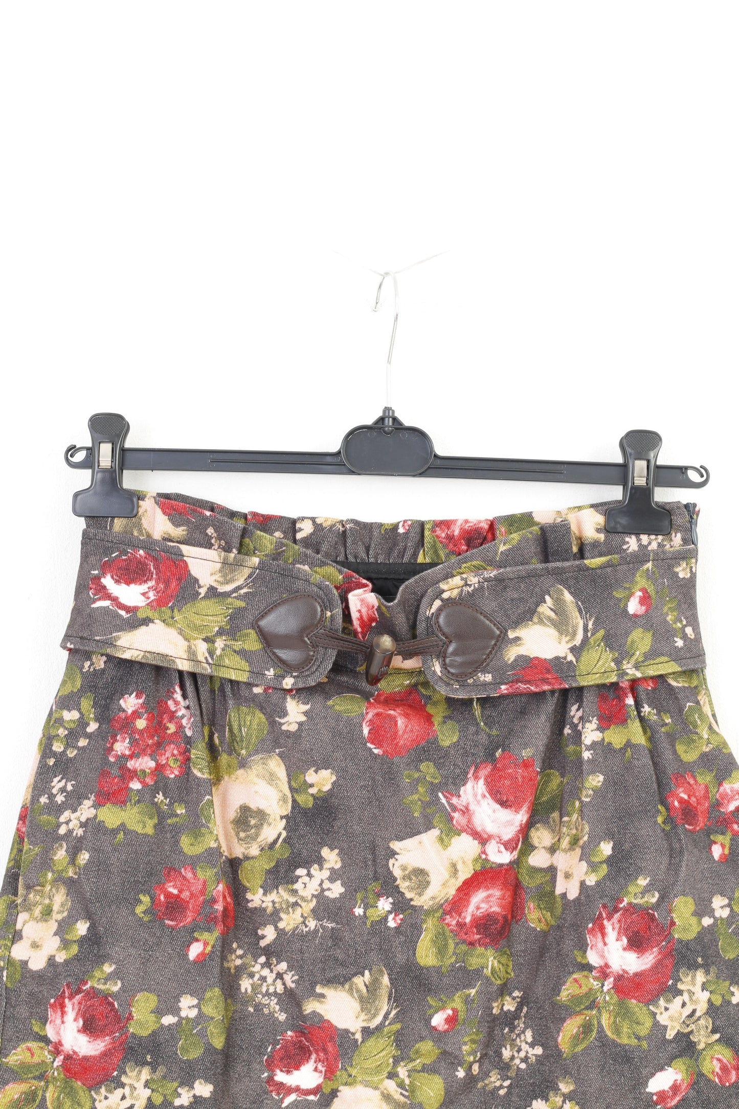 Love Moschino Women 6 S Skirt Cotton Floral Italy Multicolour Belted