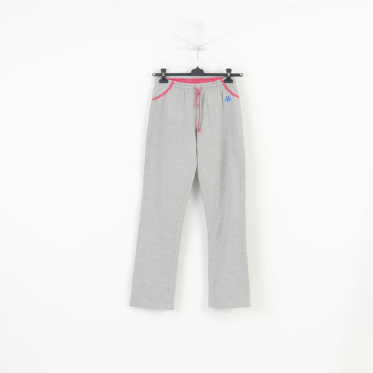 Kappa Women M Sweatpants Gray Cotton Activewear Training Pants