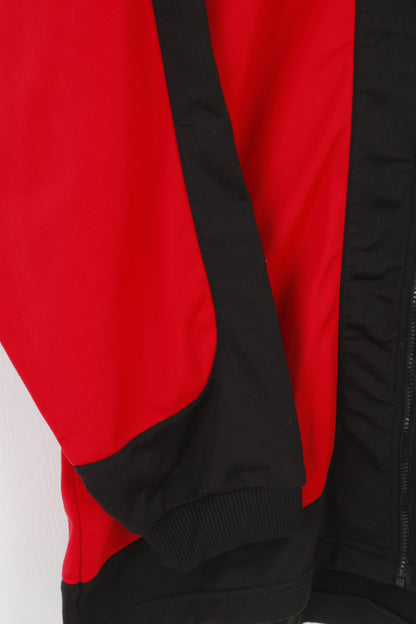 Nike Men L 44 Sweatashirt Sport Training Red Full Zipper Vintage