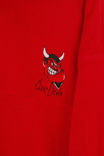 Active Fleece by Result Men S Jacket Double-Sided Red  Windproof Base Devils Vintage Padded Top