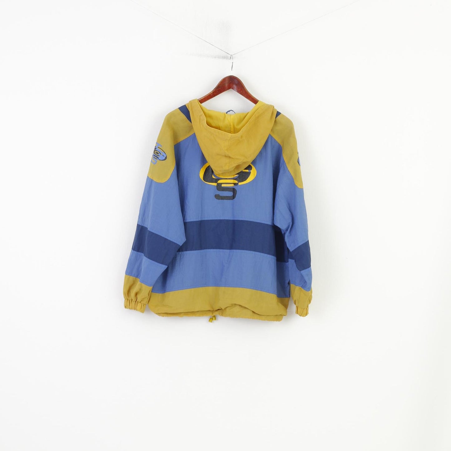 Outdoor Tigers Garments Boys 176 Jacket Nylon Waterproof Hood Blue Vintage Top