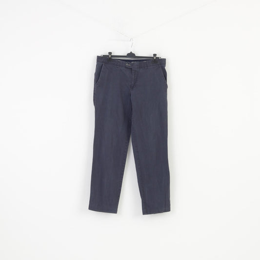 Canda Men 54 Trousers Navy Blue Cotton Elastoflex Regular Fit Top 