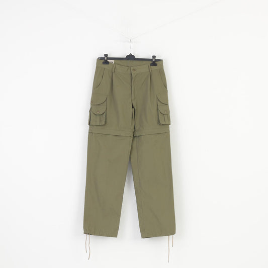 Gaupa Men 46 Trousers Khaki  Zip-Off Legs 2in1  Waterproof Trekking Cargo Shorts  Pockets Top