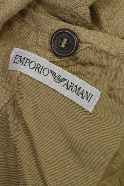 Emporio Armani Men 50 40 Blazer Beige Elegant Bottoms Made in Italy Jacket