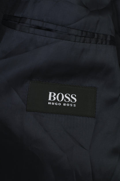 Hugo Boss Men 102 40 Blazer Navy Breasted Collar Bottoms Wool Jacket
