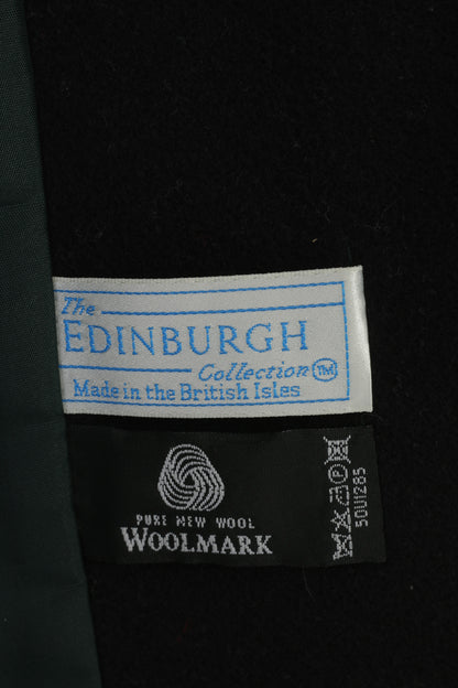 Edinburgh Woman 42 XL Coat Khaki Wool Bottom Collar Vintage Top