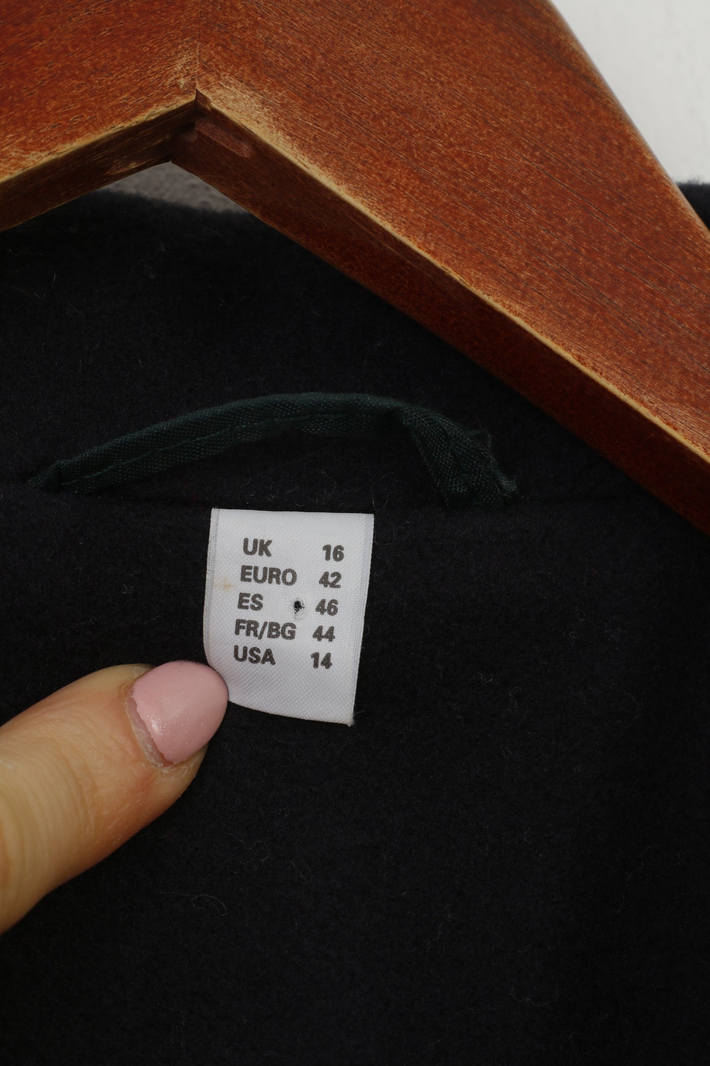 Edinburgh Woman 42 XL Coat Khaki Wool Bottom Collar Vintage Top