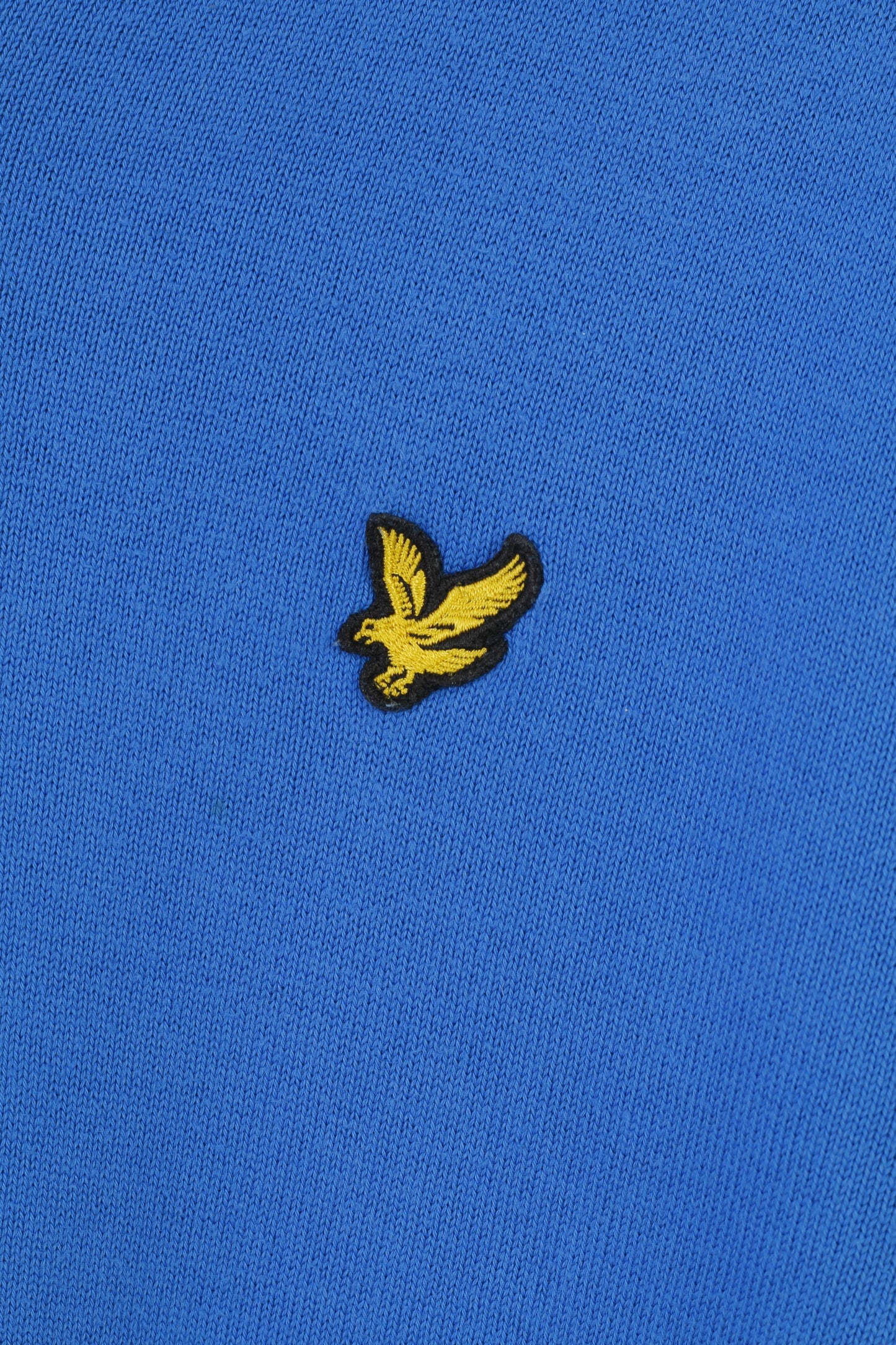 Lyle & Scott Men M Jumper V Neck Blue Logo Scotland Long Sleeve Cotton Sweater Top