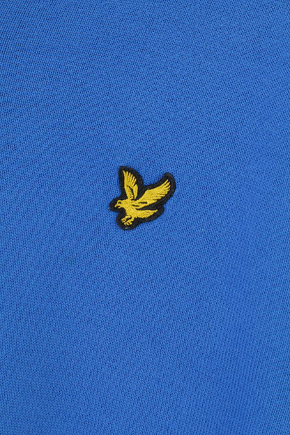 Lyle & Scott Men M Jumper V Neck Blue Logo Scotland Long Sleeve Cotton Sweater Top