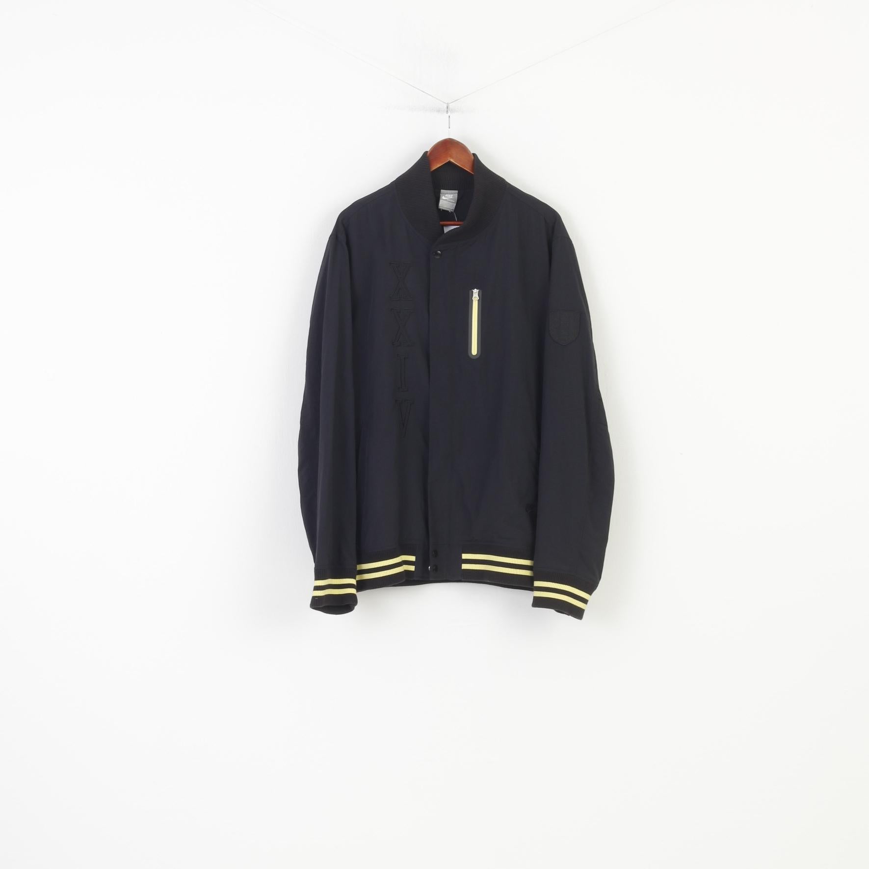 Nike Men XXL Jacket Black Sportswear XXIV Baseball Nylon