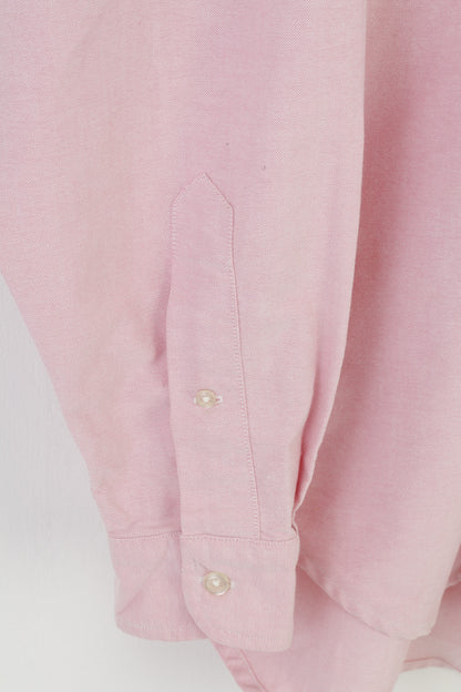 Polo By Ralph Lauren Men 15 33 XL Casual Shirt Pink Long Sleeve  Cotton Vintage Classic Top