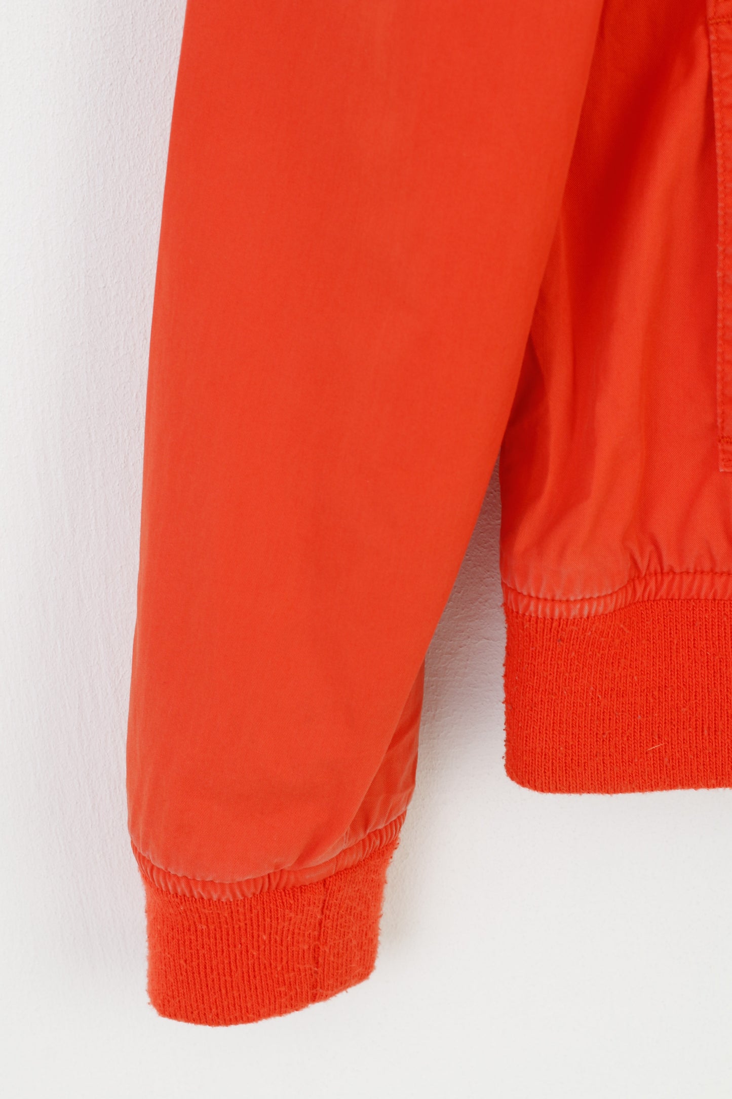 Troll Women M Jacket Orange Cotton Full Zipper Collar Vintage Top