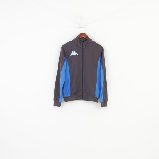 KAPPA  Boys XXXL 176cm Sweatshirt Grey Blue Track Jacket Sportswear Full Zipper Top
