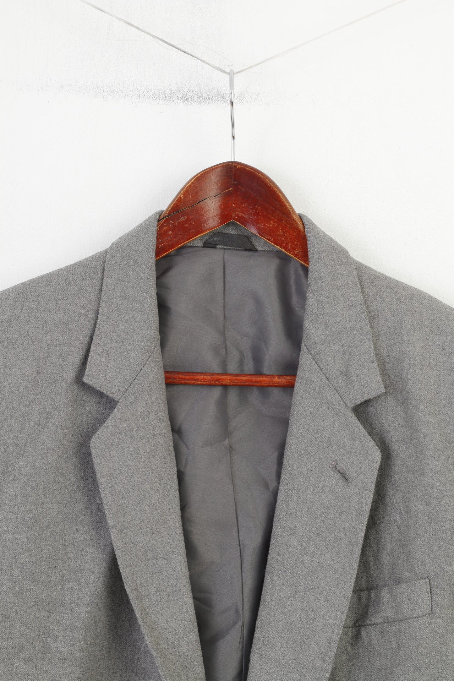 Anderson of London Men 42 Blazer Grey Wool Breasted Vintage Jacket