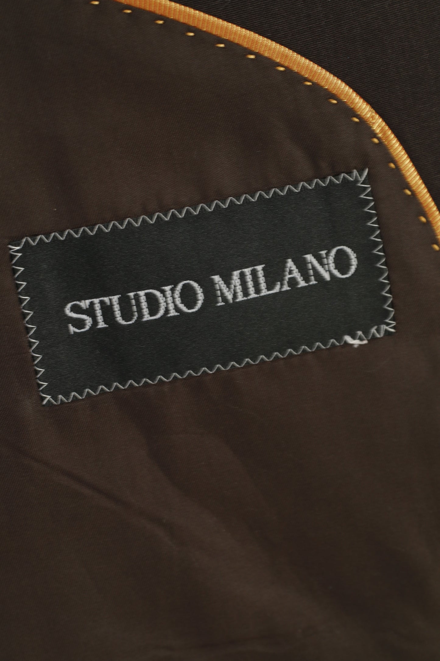 Studio Milano Men 50 42 Blazer Brown Striped Shoulder Pads Jacket