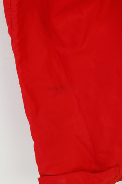 Musto Men L Ski Trousers Red Nylon Waterproof Suspenders  Snowboard Winter Pants
