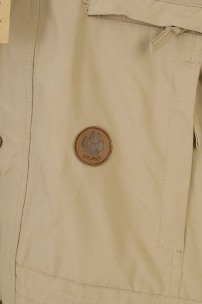New Gaupa Boys 16 Age Jacket Hooded Beige Full Zipper Norway Outdoor Vintage Pockets Top