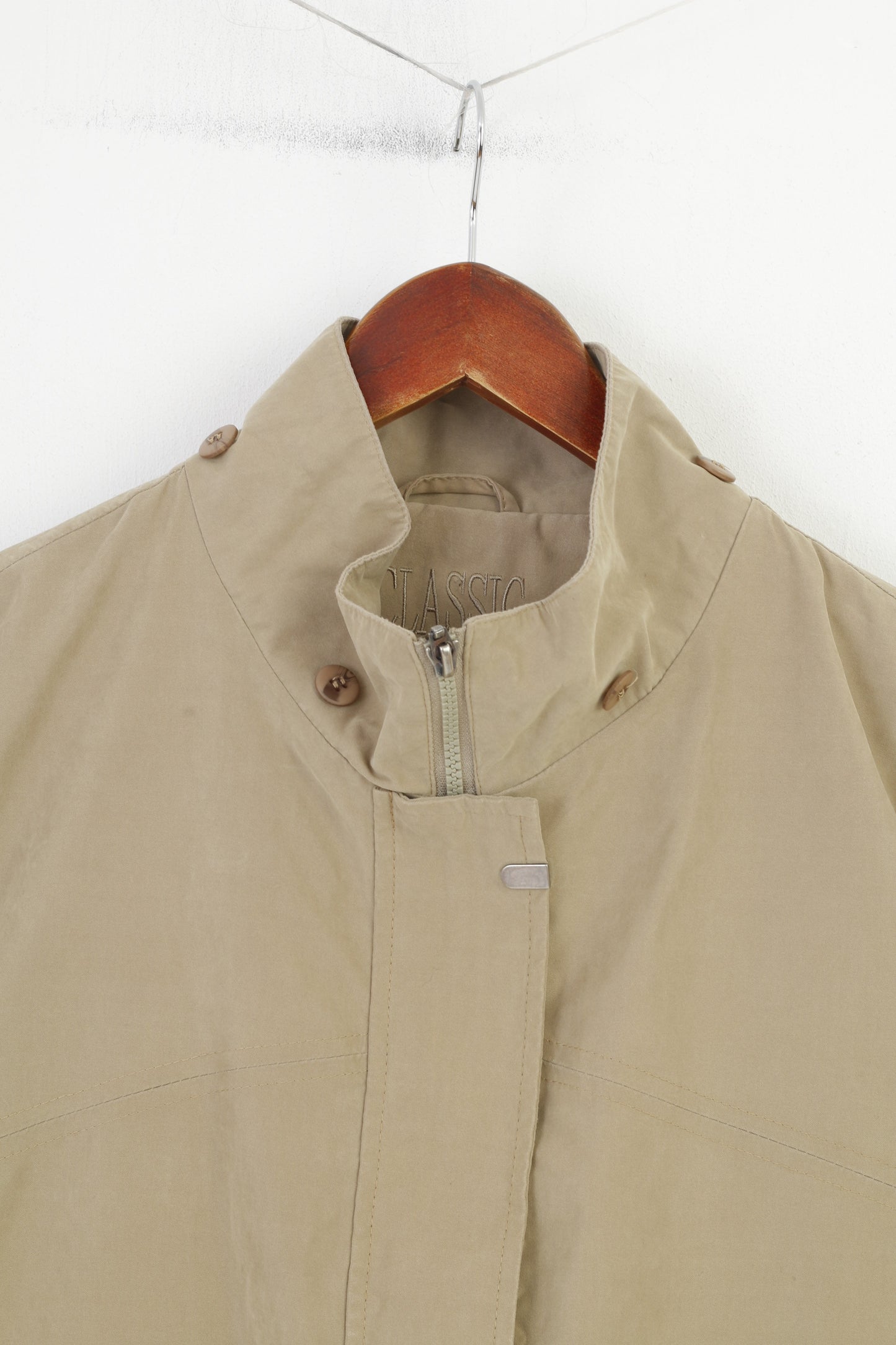 Classic by Etage Women 44 XL Jacket Light Green Full Zipper Vintage Coat Top