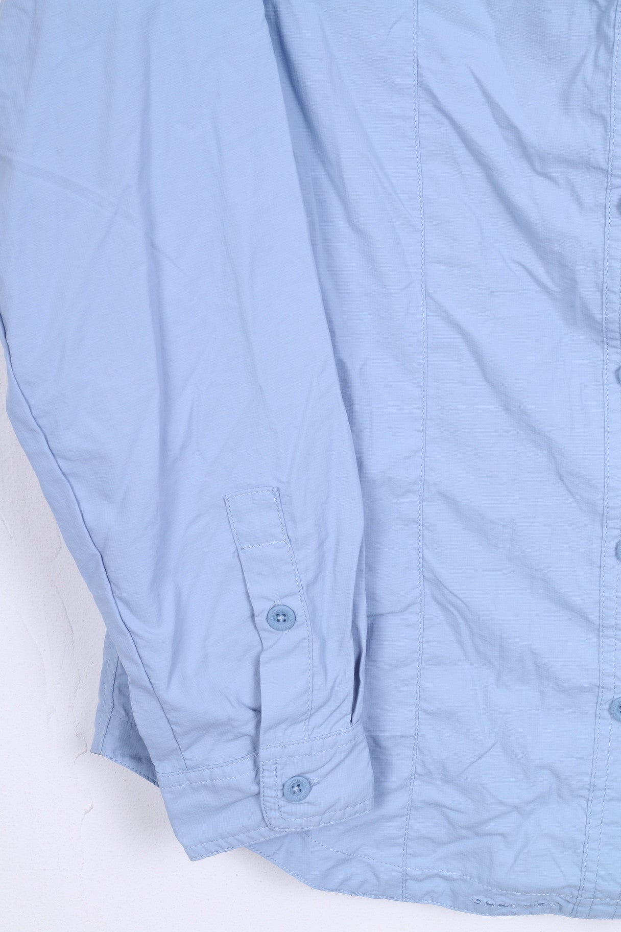 Columbia Womens S Casual Shirt Blue Nylon Top Sportswear Company