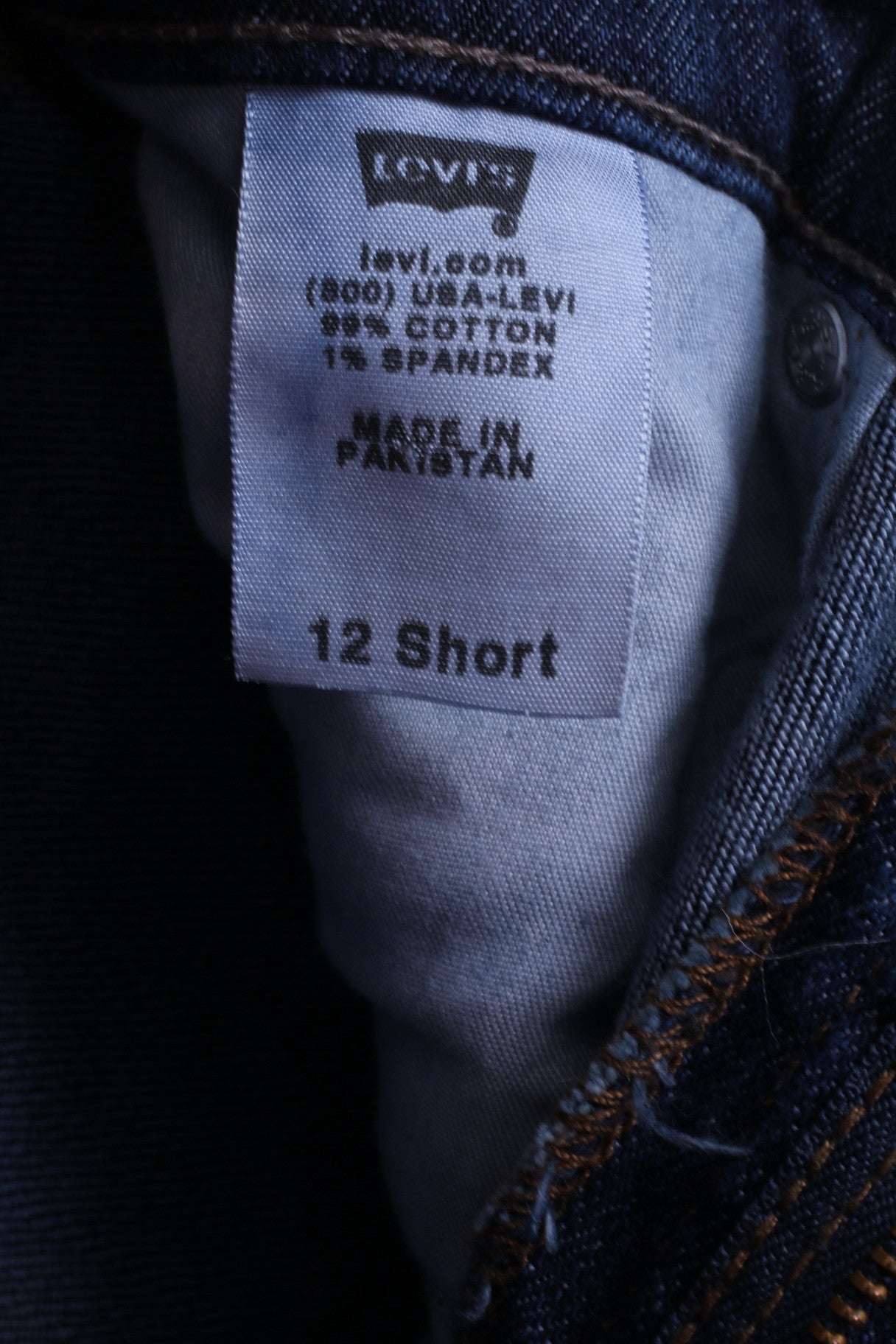 Levi Strauss &Co Womens 12 L Trousers Curvy Cut Navy Cotton Jeans Denim